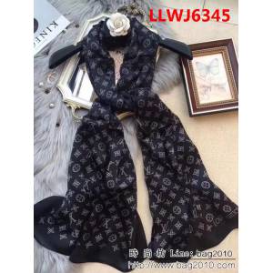 路易威登LV熱賣款經典真絲系列 經典老花四葉草桑蠶絲絲巾 LLWJ6345