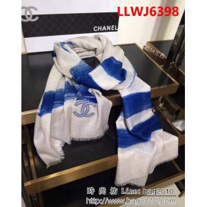 CHANEL香奈兒爆款 blingbling香家名媛風格雙C刺繡圍巾 2514 LLWJ6398