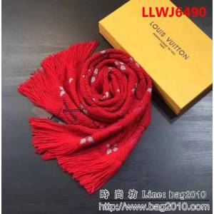 路易威登LV限量系列 2018新款七彩針織老花圍巾 LLWJ6490