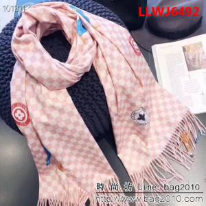 路易威登LV經典印花格子配色圍巾 LLWJ6492