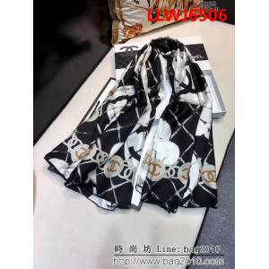 CHANEL香奈兒經典款 山茶花系列 真絲大方巾 688620 LLWJ6506