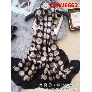 CHANEL香奈兒熱賣款 經典真絲系列 香奈兒雙C真絲圍巾 LLWJ6662
