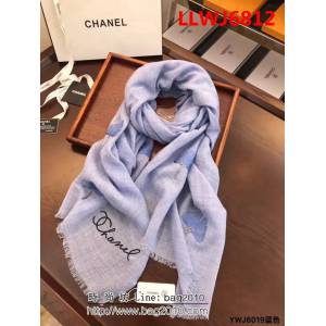 CHANEL香奈兒 最新刺繡羊毛圍巾 YWJ6019 LLWJ6812