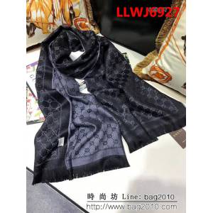 GUCCI古馳經典款 官網16年最新GG羊毛提花系列長圍巾 688156 LLWJ6927