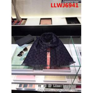 GUCCI古馳專櫃經典爆款 GG雙面羊毛提花圍巾 LLWJ6941