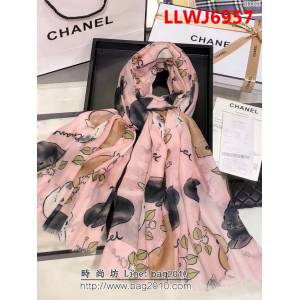 CHANEL香奈兒 2018最新限量款 網紅爆款C家限量兔兔羊絨圍巾 CH068 LLWJ6957