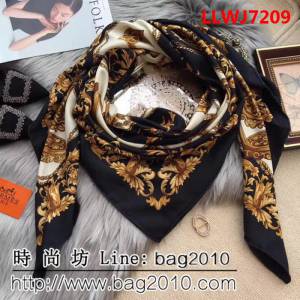 HERMES愛馬仕2018專櫃新品斜紋真絲大方巾 LLWJ7209