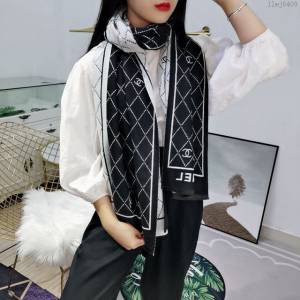 CHANEL圍巾 管道貨 香奈兒雙面女圍巾 香奈兒大牌羊絨圍巾  llwj6409