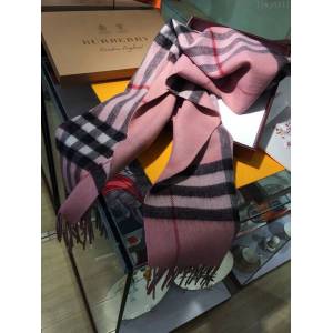 Burberry圍巾 雙面金線山羊絨圍巾 巴寶莉經典羊絨格子長圍巾  llwj6517