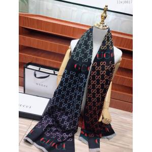 GUCCI圍巾 2019年度最新力作 漸變色彩 加厚款 古馳羊絨混紡女士長圍巾  llwj6617