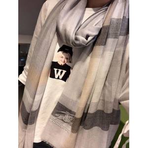 Burberry圍巾 正裝系列 巴寶莉戒指絨長款圍巾 山羊絨女長巾  llwj6699