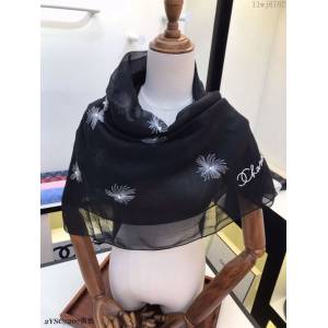 CHANEL圍巾 2019年最新火爆款 香奈兒真絲繡花長巾 CHANE女絲巾  llwj6782