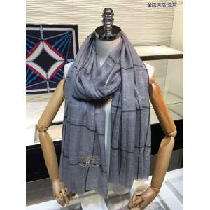 CHANEL圍巾 2019年最新火爆款 香奈兒工藝款金線大格羊絨女圍巾  llwj6825