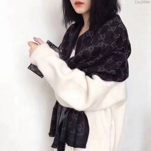 Gucci圍巾 古奇爆款雙G印花時尚圍巾 時尚美女必備款  llwj6849