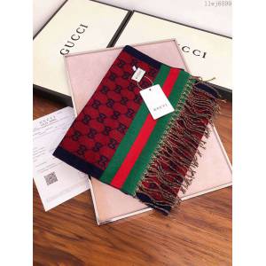 GUCCI圍巾 專櫃對版 古馳水貂絨長圍巾 GUCCI女圍巾  llwj6899