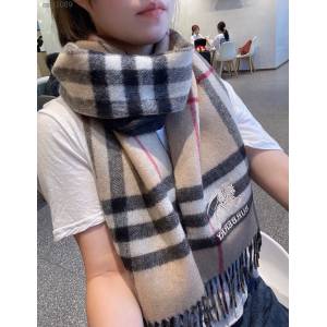 Burberry外貿出口尾單羊羔絨格紋雙面圍巾 巴寶莉2021經典巴格雙面圍巾  mmj1089