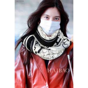 CELINE頂級純羊絨馬車銀線女士長巾 賽琳2021新款客供銀線羊絨長巾  mmj1099