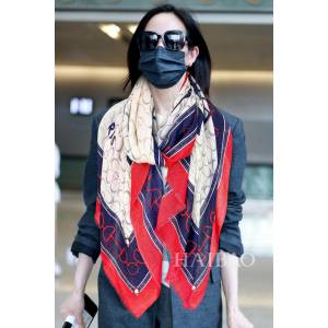 CELINE頂級純羊絨馬車銀線女士長巾 賽琳2021新款客供銀線羊絨長巾  mmj1101