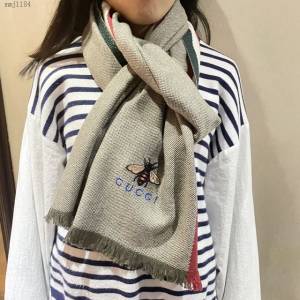Gucci經典羊絨披肩 古馳男士女士圍巾 古琦2021新品羊絨經典條紋編織圍巾  mmj1184