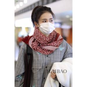 Louis Vuitton女士圍巾 路易威登2021新款羊絨圍巾披肩 LV驢家新款1854圖案長巾  mmj1435