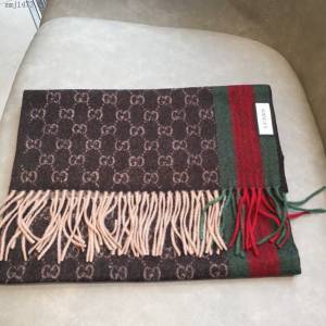 Gucci經典羊絨流蘇長巾 古馳男士圍巾 古琦男女同款羊絨圍巾  mmj1473