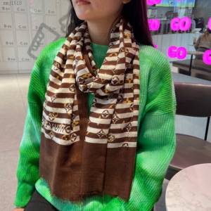 Louis Vuitton高端品質圍巾 路易威登Bestiary羊絨長巾 LV原單新款羊絨女士圍巾  mmj1518