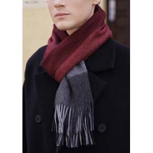Burberry最新男士雙色純羊絨圍巾 巴寶莉2021新款男士羊絨圍巾  mmj1561