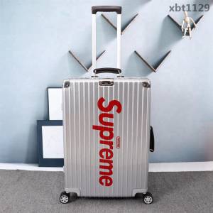 潮牌Suprmem聯名rimowa日默瓦 專櫃雙排萬向靜音飛機輪 航空7系鋁合金 拉箱/拉杆箱  xbt1129
