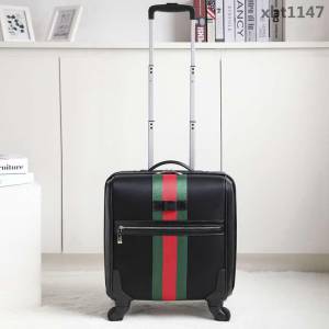 GUCCI古馳 16寸航空登機箱 義大利進口降落傘布 古馳經典編織紅綠帶 超順滑萬向輪拉杆箱  xbt1147