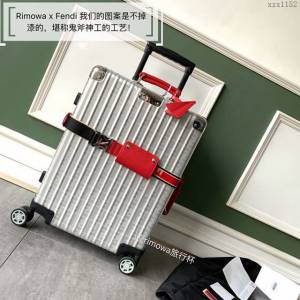 Rimowa拉杆箱 66637 Fend i x rimowa聯名 滿箱雙F圖案 全鋁鎂合金 日默瓦行李箱 Fend拉箱xzx1152