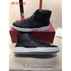 路易威登LV 頂級代購 2018專櫃同步男士高幫休閒板鞋 8FX1490
