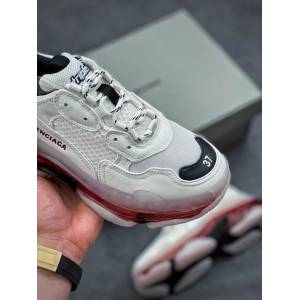 Balenciaga經典款男女鞋 巴黎世家頂級版本Triple S 3.0 巴黎世家三代全新配色復古休閒跑鞋 Balenciaga情侶款老爹鞋  hdbl1047