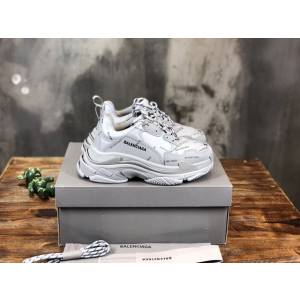 Balenciaga經典款男女鞋 巴黎世家頂級版本Triple S透氣3M反光姥爹復古運動鞋 Balenciaga情侶款老爹鞋  hdbl1171