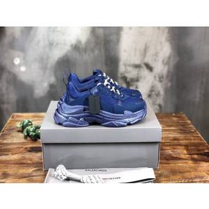 Balenciaga經典款男女鞋 巴黎世家頂級版本Triple S透氣3M反光姥爹復古運動鞋 Balenciaga情侶款老爹鞋  hdbl1175