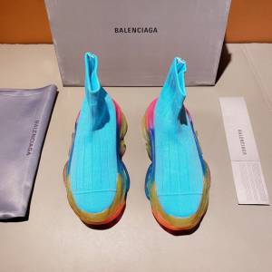 Balenciaga經典款男女鞋 巴黎世家頂級版本Triple-s高幫襪子鞋 巴黎世家復古做舊慢跑鞋 Balenciaga情侶款老爹鞋  hdbl1182