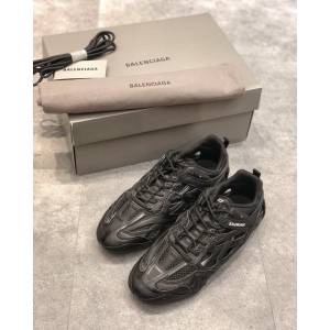 Balenciaga經典款男女鞋 巴黎世家頂級版本Drive鏤空老爹黑色賽車鞋 Balenciaga情侶款老爹鞋  hdbl1187