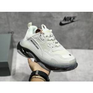 Balenciaga經典款男女鞋 巴黎世家頂級版本Triple S厚底氣墊大底LOGO老爹鞋 Balenciaga情侶款老爹鞋  hdbl1253