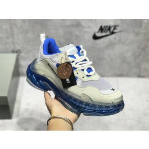 Balenciaga經典款男女鞋 巴黎世家頂級版本Triple S厚底氣墊大底LOGO老爹鞋 Balenciaga情侶款老爹鞋  hdbl1257