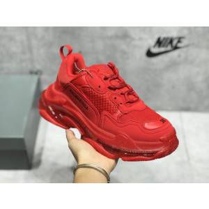 Balenciaga經典款男女鞋 巴黎世家頂級版本Triple S厚底氣墊大底LOGO老爹鞋 Balenciaga情侶款老爹鞋  hdbl1259