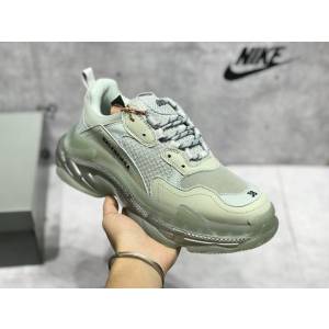Balenciaga經典款男女鞋 巴黎世家頂級版本Triple S厚底氣墊大底LOGO老爹鞋 Balenciaga情侶款老爹鞋  hdbl1261