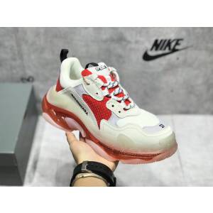 Balenciaga經典款男女鞋 巴黎世家頂級版本Triple S厚底氣墊大底LOGO老爹鞋 Balenciaga情侶款老爹鞋  hdbl1270