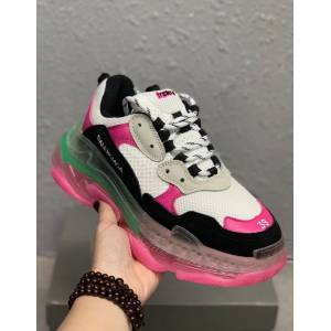 Balenciaga經典款男女鞋 巴黎世家頂級版本Triple S厚底氣墊大底LOGO老爹鞋 Balenciaga情侶款老爹鞋  hdbl1273