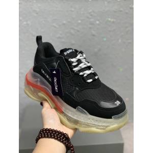Balenciaga經典款男女鞋 巴黎世家頂級版本Triple S厚底氣墊大底LOGO老爹鞋 Balenciaga情侶款老爹鞋  hdbl1275