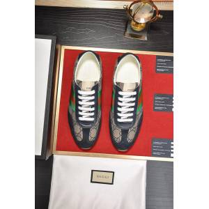 GUCCI男鞋 原單品質 歐式風格 2018新款 古馳進口牛皮男鞋 Gucci紅色休閒鞋  hdnx1003