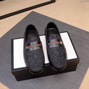 GUCCI男鞋 頂級版本 古奇經典豆豆鞋 原版牛皮古馳休閒鞋 Gucci高品質精品男鞋  hdnx1086