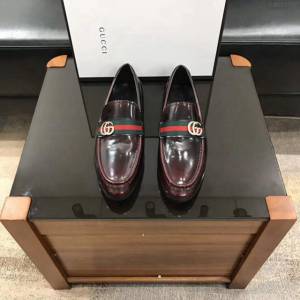 GUCCI男鞋 古奇新款 一腳蹬休閒皮鞋 原單品質 古馳男皮鞋 Gucci商務皮鞋  hdnx1087