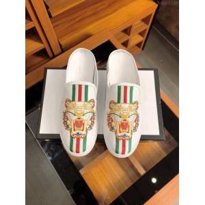 GUCCI男鞋 2019夏季新款 古馳半拖男鞋 原單品質 Gucci牛皮休閒男鞋  hdnx1158