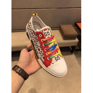 GUCCI男鞋 2019HK專櫃同步 古馳休閒男板鞋 Gucci低幫系帶男鞋  hdnx1338