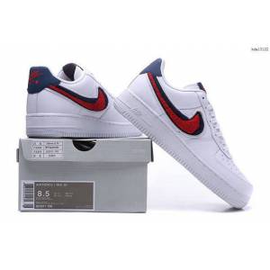 Nike男鞋 白黑紅 Nike Air Force 耐克休閒運動板鞋 男女同款  hdx13122