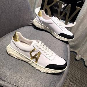 Armani男鞋 高端品質 品牌logo裝飾 荔枝紋牛皮 阿瑪尼低幫休閒男鞋  jpx1260